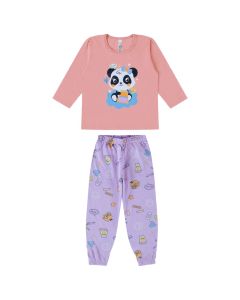 Pijama Infantil Menina Malwee Pandinha Longo