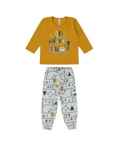 Pijama Infantil Menino Malwee Manga Longa Hora da Aventura