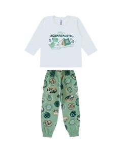 Pijama Infantil Menino Malwee Dinossauro Acampamento