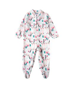 Pijama Infantil Longo Menina Inverno Macacão Tip Top Bichinhos Fofos Em Soft