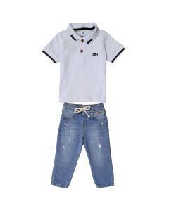 Conjunto Infantil Menino Carinhoso Camisa e Calça Jeans