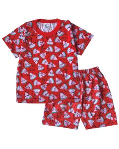 Pijama Curto Infantil Unissex Juvenil Mafessoni Estampado Camiseta e Short